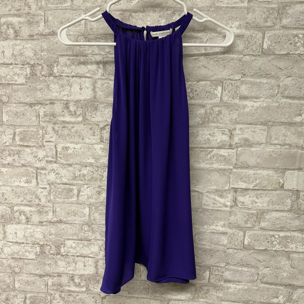 Diane‎ von Furstenberg Silk Sleeveless Top Women’s Medium Purple